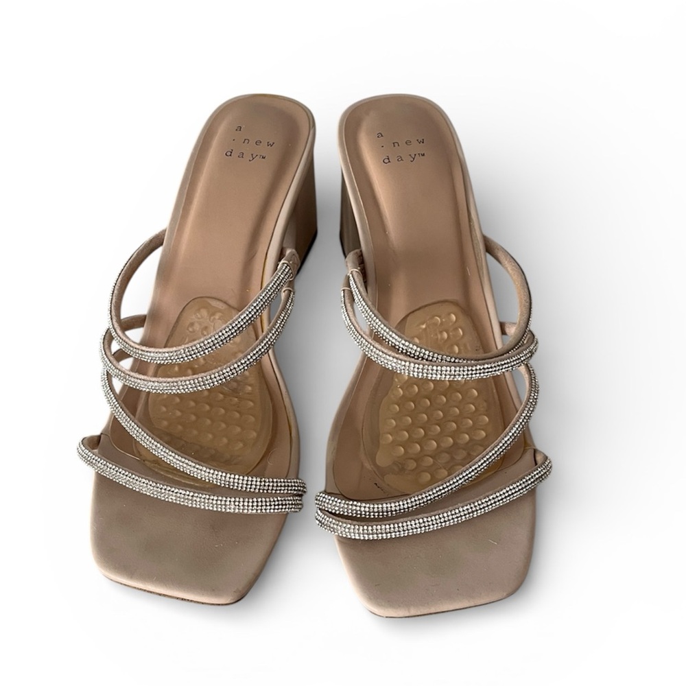 Crystal heeled sandals